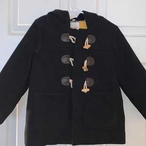 Black Faux Wool Pea Coat